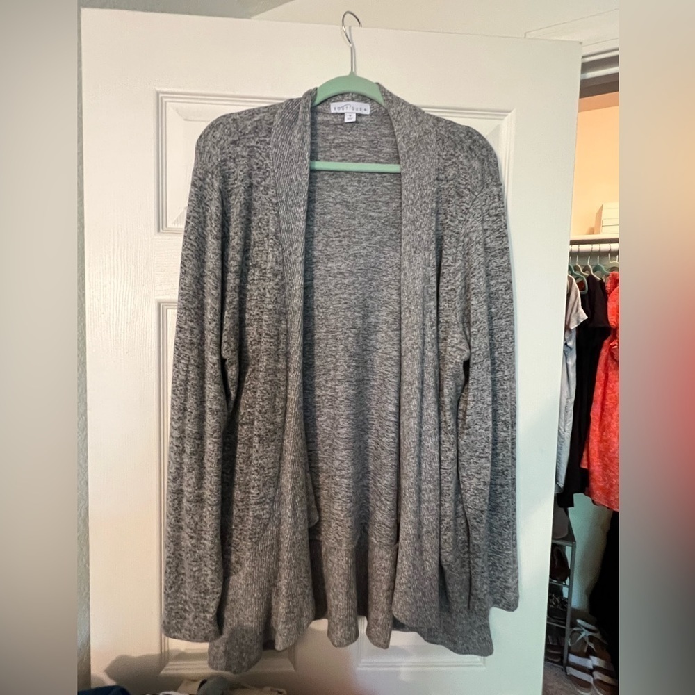 Women's MIDI Grey Cardigan - Picture 1 of 7